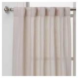 2pk 42"x36" Light Filtering Bonaire Curtain Tiers Beige - Threshold