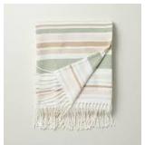 HEARTH & HAND Woven Throw Blanket - Striped Multicolor(50” X 60”)