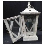 VINTAGE/ANTIQUE? WOOD AND GLASS LANTERNS