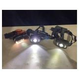 LOT OF 3 LED Headlamps