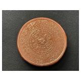 5 Ounce .999 Fine Copper Round Aztec Calendar