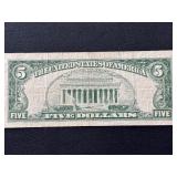 1963 Red Seal $5 Dollar United States Note