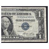 1935 E Blue Seal $1 Dollar Silver Certificate