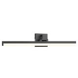 Liam 32 in. 2-Light Matte Black Integrated LED Vanity Light with Frosted Plastic Shade