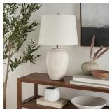 Nourison 23" Unglazed Ceramic Jar Table Lamp