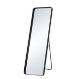 NEUTYPE 20 in. W X 63 in. H Modern Rectangle Aluminum Alloy Frame Black Full Length Floor Mirror