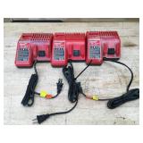 Lot of 3 - Milwaukee M12/M18 Charger Model # 48-59-1812