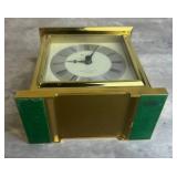 Vintage Bulova Mantel Clock with Westminster Melody and Brass Cabinet