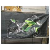 (EC1) Kawasaki Racing Nylon Banner ...