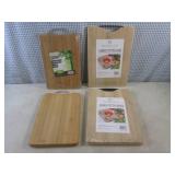 (CSB) 4 Bamboo Cutting Boards with ...