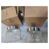 Lot of 2 Glass Storage Jars – Brand New!