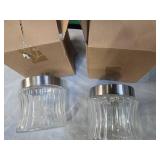 Lot of 2 Glass Storage Jars – Brand New!