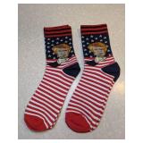 Two New Pair of Trump Socks Red White Blue *P