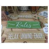 Brand New Assortment of Wooden Sign and Garden Lover Home Decor Items *D