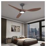 Brand New Roomratv Ceiling Fans with Lights and Remote, Ceiling Fan 52 Inch Woodgrain Color $139.99 Retail *B