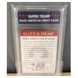 Brand New Donald Trump Super Super Trump Never Surrender Gem Mint 10 Graded Card *O