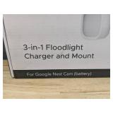 Brand New. Wasserstein 3-in-1 Floodlight, Charger & Mount for Google Nest Cam Outdoor/Indoor, Battery (Camera NOT Included) *J