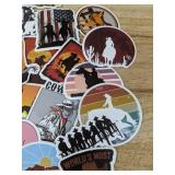 50 New Cowboy Western Theme Aesthetic Stickers for Water Bottles, Laptops, Scrapbooking Etc *E