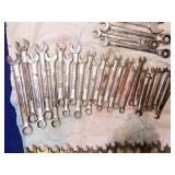 Assortment of SAE and Metric Craftsmen wrenches