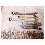 Assortment of SAE and Metric Craftsmen wrenches