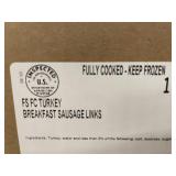 B - Frozen Fully Cooked Turkey Breakfast Sausage Links, 5 lbs