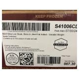 Frozen Beef Strip Loin Steaks - Bone In,Appox 7lbs Box