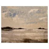 Large Unsigned Canvas Beach Painting