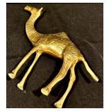 Set of Three Vintage Brass Camel Figurines