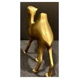 Set of Three Vintage Brass Camel Figurines