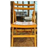 Set of 12 Wooden Folding Chairs