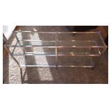 Modern Style Chrome and Glass Console Table