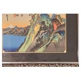 Stunning Framed Japanese Prints including Hiroshige Hakomie Face on the Lake framed and Matted Print