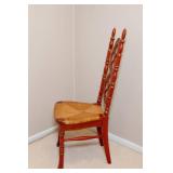 Vintage Thomasville High Back Red Chair