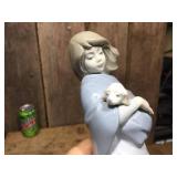 Vintage Nadal - Girl with Dog - Porcelain Figure