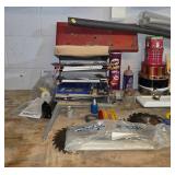 Mixed Lot of Hand Tools, Hardware, and Holiday Tins