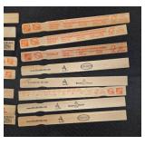 Set of Wooden Paint Stirrers with Measurement Markings