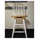 Wooden Counter Height Chair with White Finish