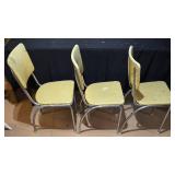 Set of 3 Vintage Chrome and Vinyl Chairs