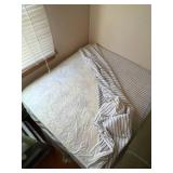 Twin Mattress w/ Collection of Assorted Blankets and Bed Linens