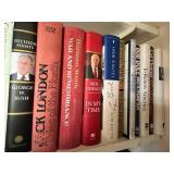 Collection of Books Including Works by James Michener, Tom Clancy, and More