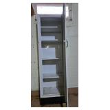 White Metal Storage Cabinet with Shelving - 60" H x 18" W x 12" D