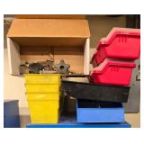 Collection of Industrial Hardware and Fasteners in Assorted Bins