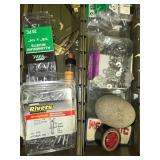 Assorted Hardware and Fasteners Lot with Lighter and Rivets