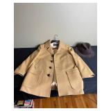 Vintage Pendleton Wool Coat Size 42 with Brown Hat