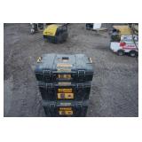 3 - DeWalt Wheeled Stacked Tool Boxes