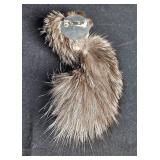 Lot of 3 Vintage Faux Fur Animal Tail Brooches