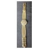 Anne Klein Vintage Gold Tone Watch with Floral Design - untested