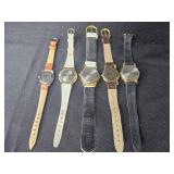 Collection of 6 Vintage Quartz Watches - untested