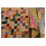 (2) Vintage Handmade Baby Crib Tied-Quilts