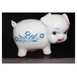 Rare 1983 Corning-Ware Pig Piggy Bank ‘Blue Cornflower’ Corning Glass Works in Excellent Vintage Condition w/Coin Plug…